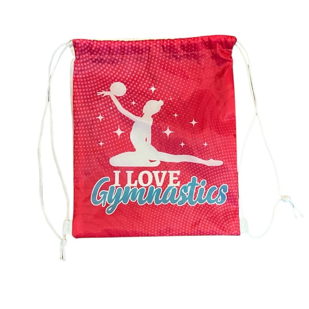 Gymnastics Pink Drawstring Bag